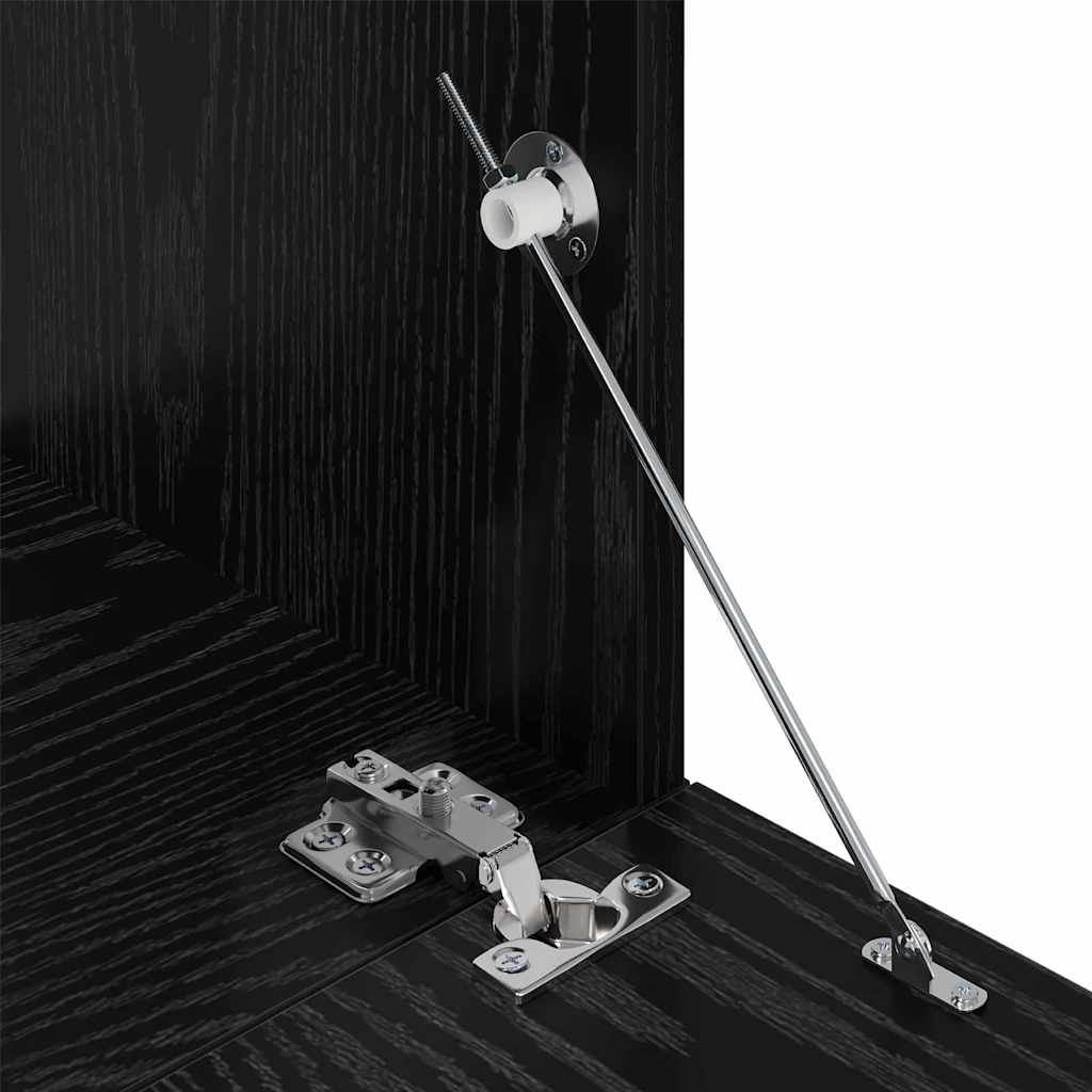 Mueble de TV de Pared 3 pcs 100 x 30 x 30 cm Roble Negro