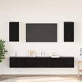 Mueble de TV de Pared 3 pcs 100 x 30 x 30 cm Roble Negro