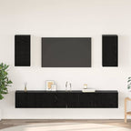 Mueble de TV de Pared 3 pcs 100 x 30 x 30 cm Roble Negro