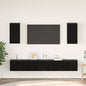 Mueble de TV de Pared 3 pcs 100 x 30 x 30 cm Roble Negro