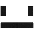 Mueble de TV de Pared 3 pcs 100 x 30 x 30 cm Roble Negro