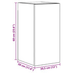 Mueble de TV de Pared 3 pcs 100 x 30 x 30 cm Roble Negro