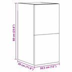 Mueble de TV de Pared 3 pcs 100 x 30 x 30 cm Roble Negro