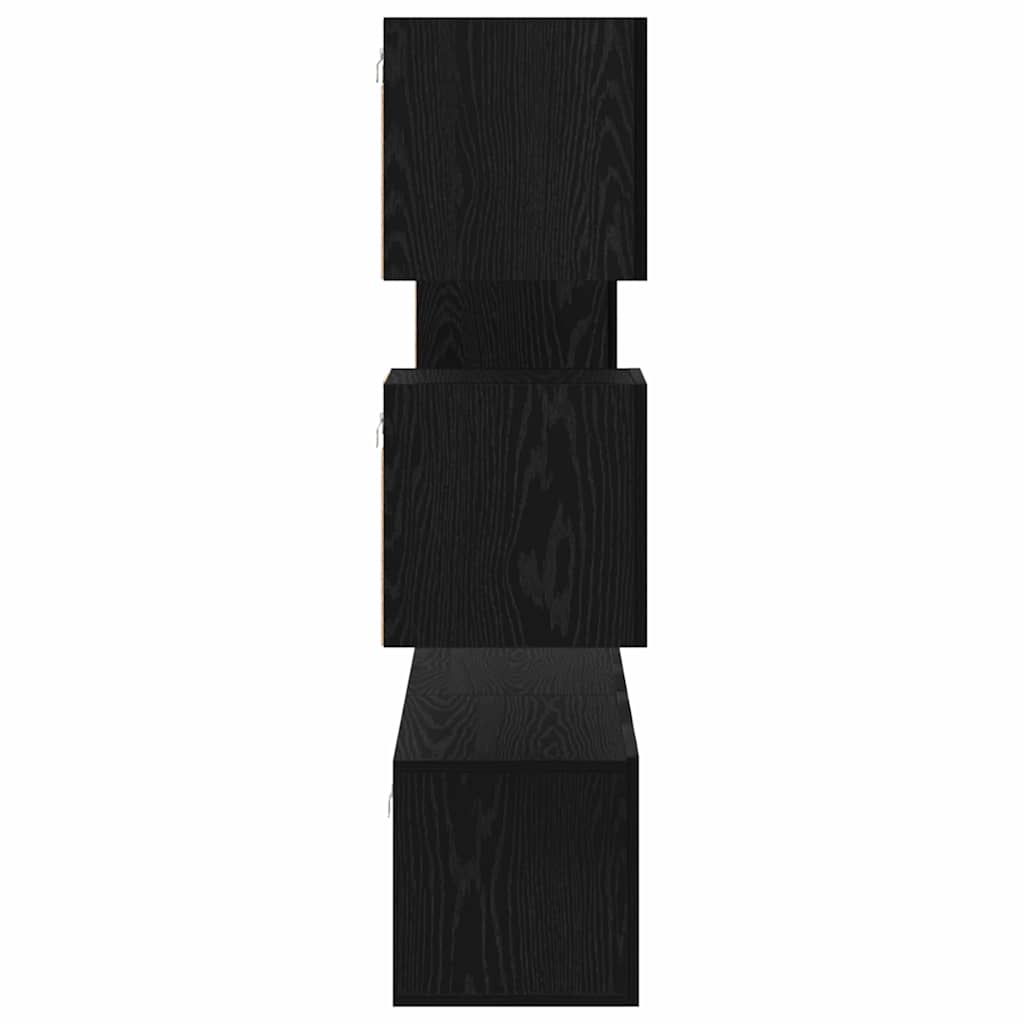 Conjunto de mueble de TV 5 pcs Roble Negro Madera de ingeniería