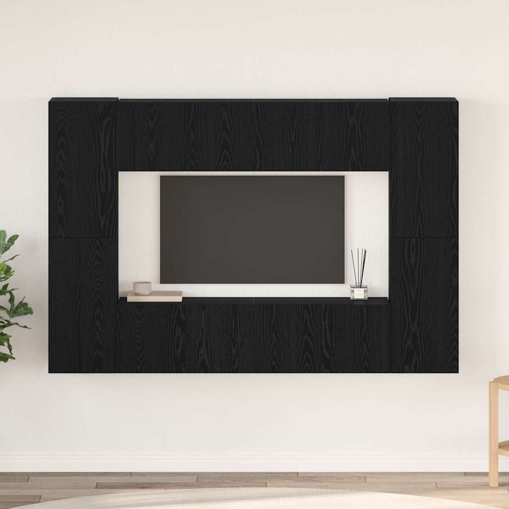Conjunto de mueble de TV 2 pcs Madera envejecida