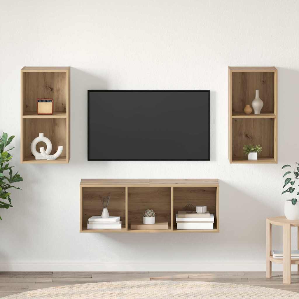Conjunto de mueble de TV 2 pcs Madera Vieja 37 x 37 x 72 cm