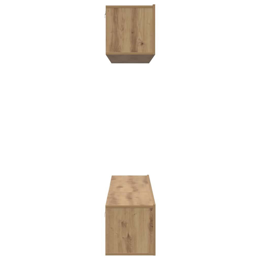 Conjunto de mueble de TV 5 pcs Roble artesanal