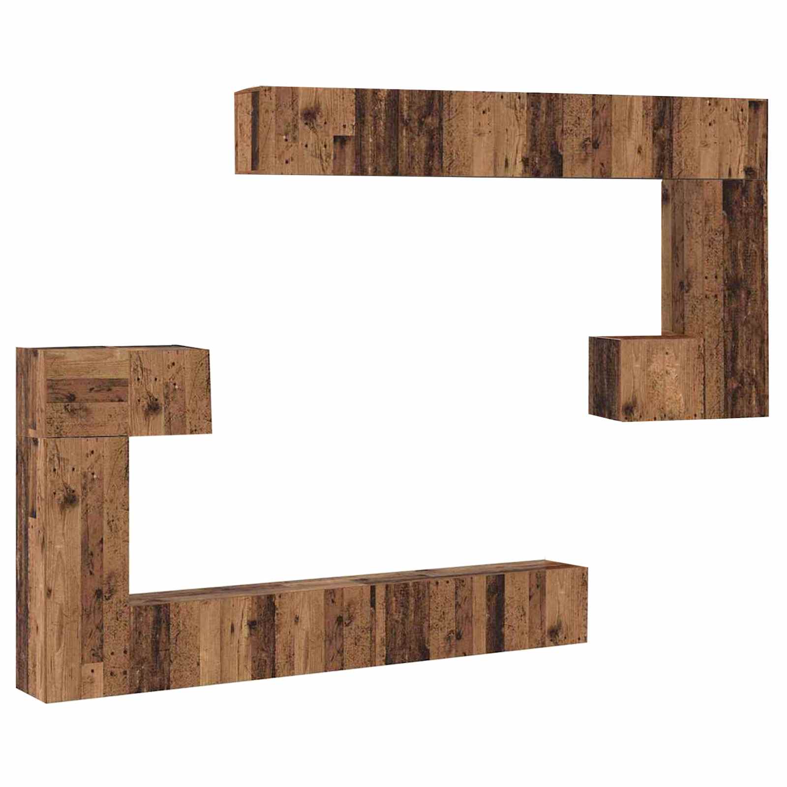 Unidades de TV 4 pcs Madera Vieja Madera contrachapada