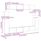 Unidades de TV 4 pcs Madera Vieja Madera contrachapada