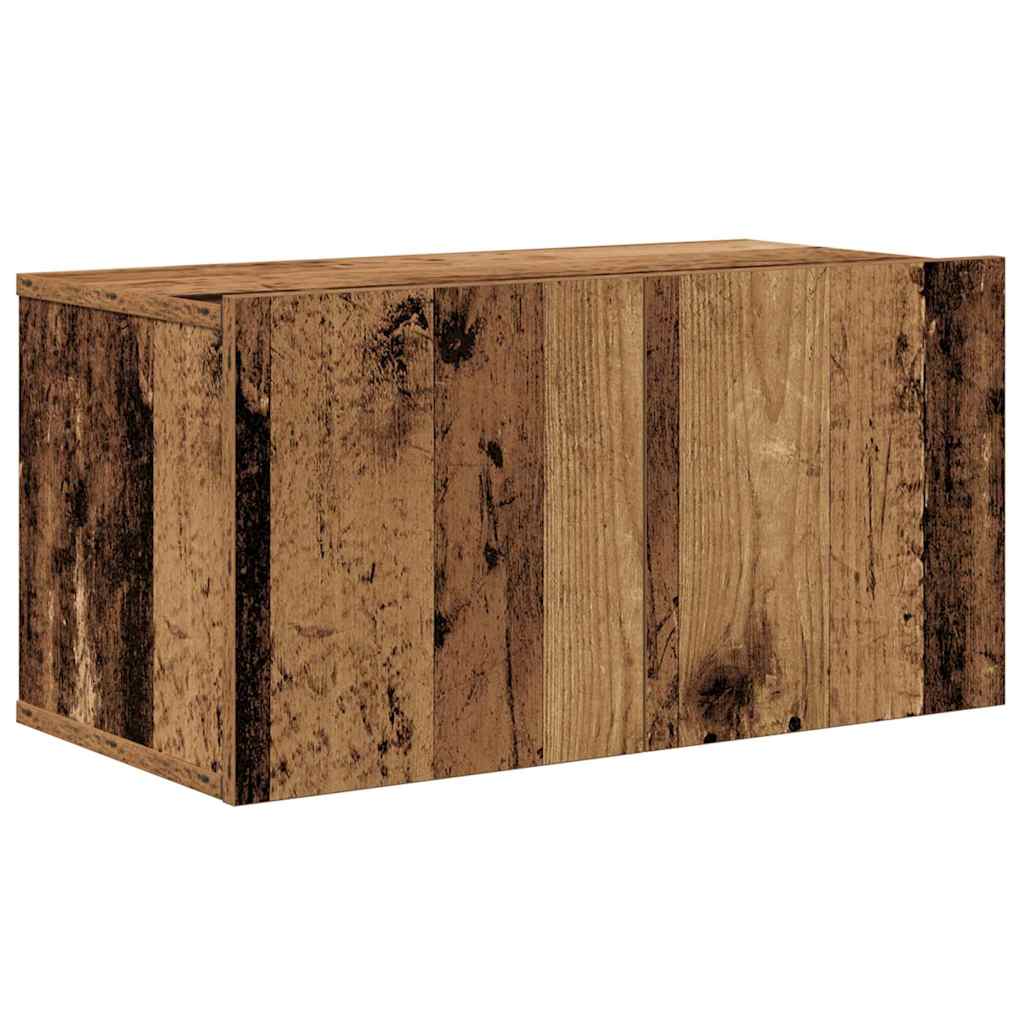 Conjunto de mueble de TV 4 pcs Madera envejecida