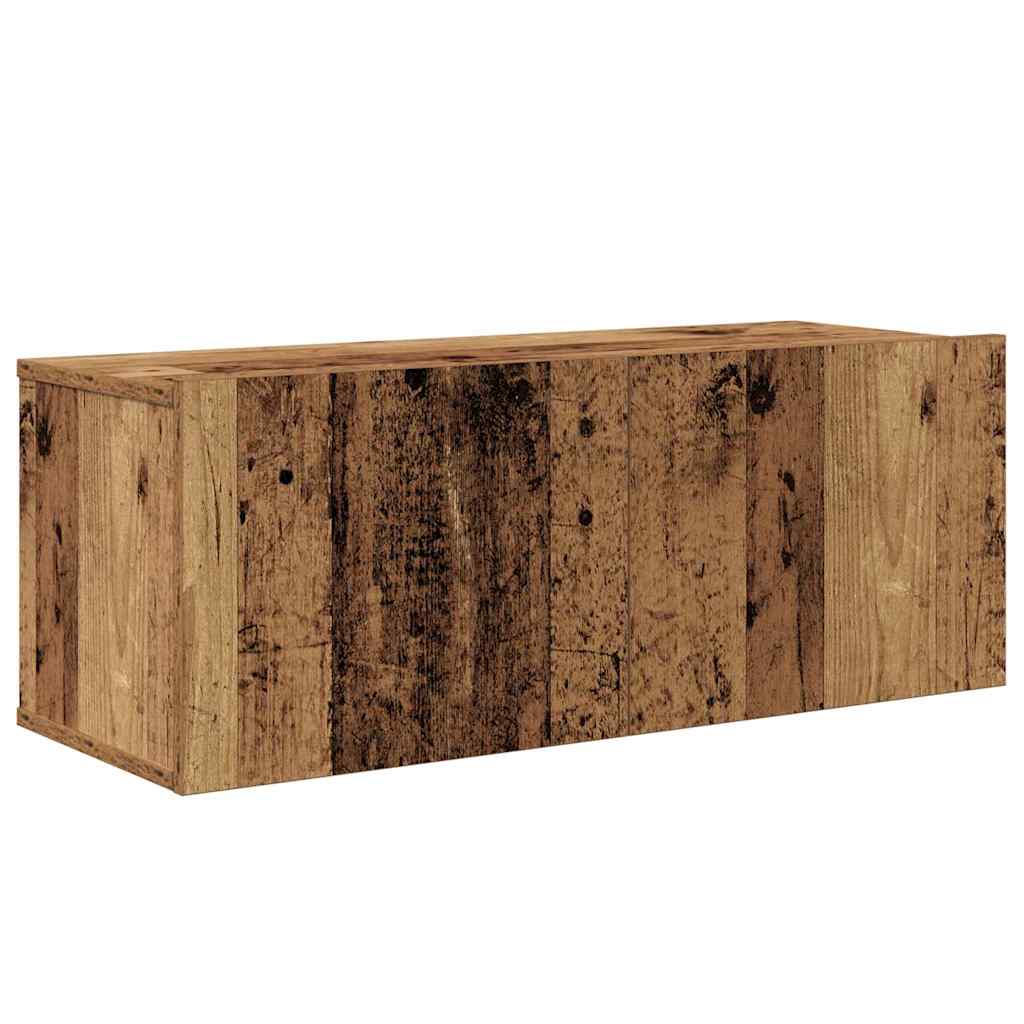 Conjunto de mueble de TV 4 pcs Madera envejecida
