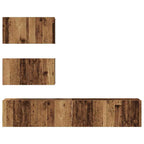 Conjunto de mueble de TV 4 pcs Madera envejecida