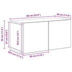 Conjunto de mueble de TV 4 pcs Madera envejecida