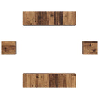Conjunto de mueble de TV 6 pcs Madera envejecida