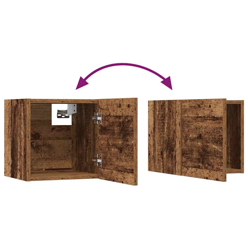 Conjunto de mueble de TV 6 pcs Madera envejecida