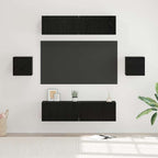 Conjunto de mueble de TV 6 pcs Madera envejecida