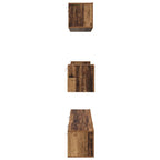 Conjunto de mueble de TV 7 pcs Madera envejecida