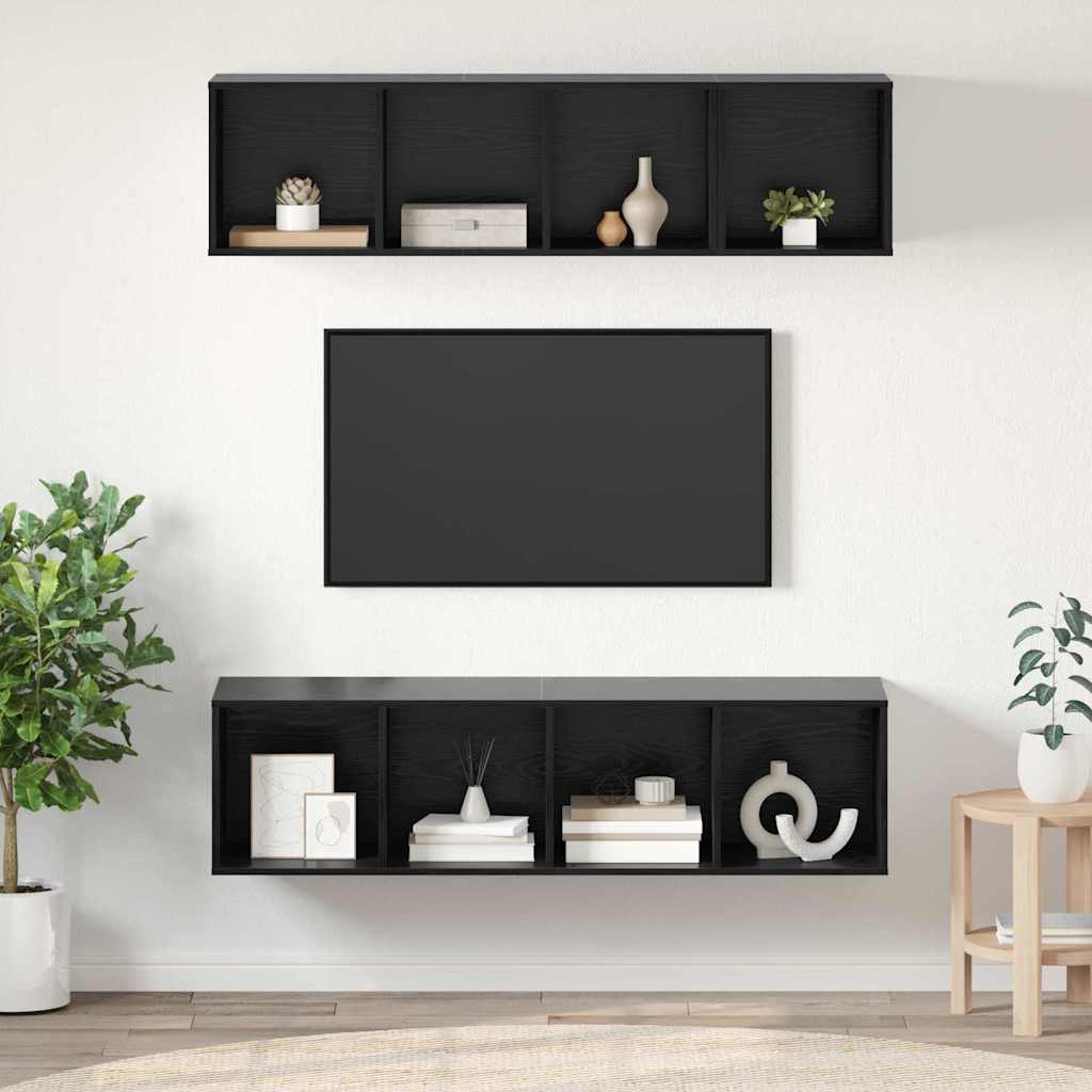 Conjunto de mueble de TV 2 pcs Marrón 37 x 37 x 142,5 cm
