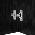 Conjunto de mueble de TV 9 pcs Roble Negro Madera contrachapada