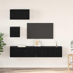 Conjunto de mueble de TV 4 pcs Madera envejecida