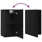 Conjunto de mueble de TV 6 pcs Roble Negro Madera de ingeniería