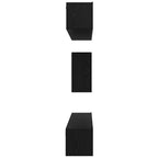 Conjunto de mueble de TV 6 pcs Roble Negro Madera de ingeniería