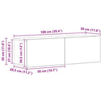 Conjunto de mueble de TV 6 pcs Roble Negro Madera de ingeniería