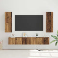 Conjunto de mueble de TV 5 pcs Madera envejecida