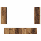 Conjunto de mueble de TV 5 pcs Madera envejecida