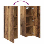Conjunto de mueble de TV 5 pcs Madera envejecida