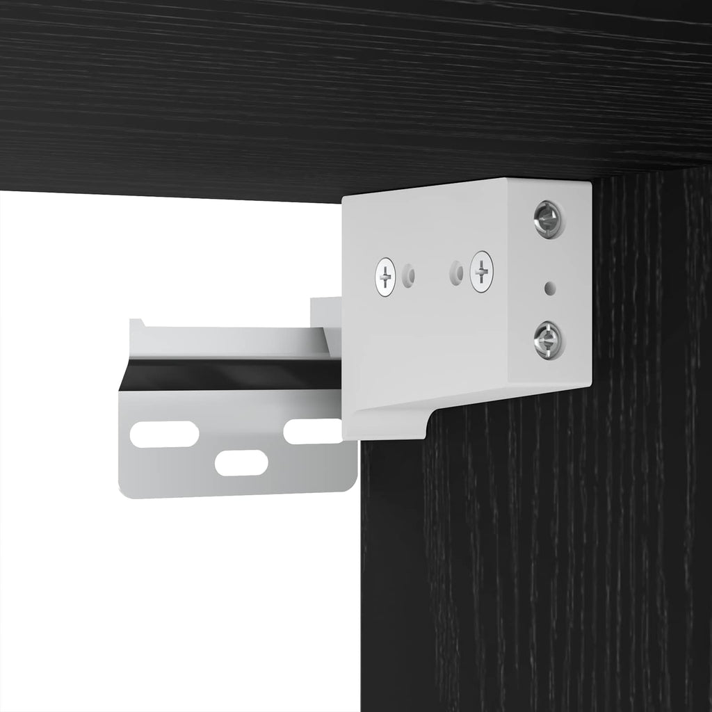 Conjunto de mueble de TV 6 pcs Roble Negro Madera de ingeniería