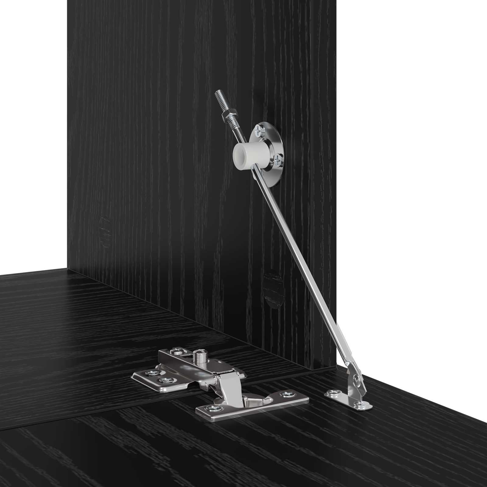 Conjunto de mueble de TV 6 pcs Roble Negro Madera de ingeniería