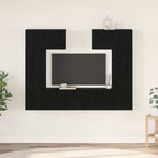 Conjunto de mueble de TV 6 pcs Roble Negro Madera de ingeniería
