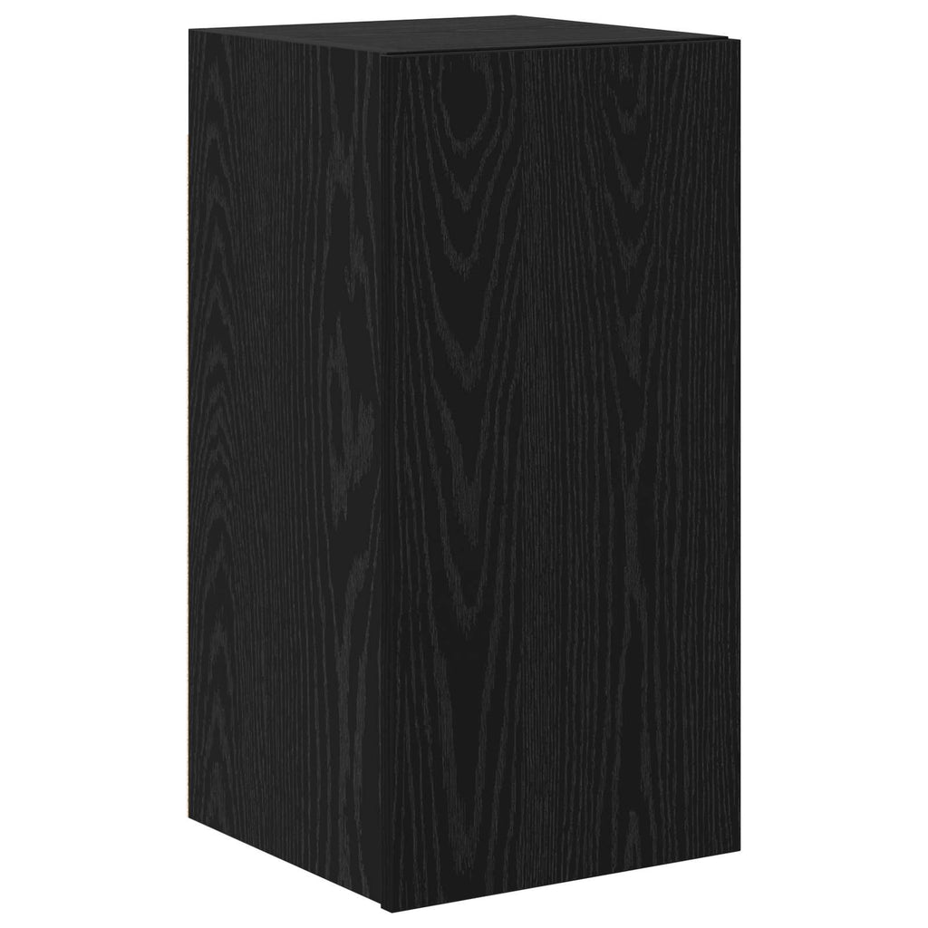 Conjunto de mueble de TV 6 pcs Roble Negro Madera de ingeniería