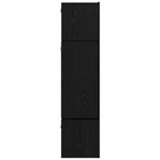 Conjunto de mueble de TV 6 pcs Roble Negro Madera de ingeniería