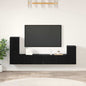 Mueble de TV de Pared 3 pcs Roble Negro Madera de ingeniería