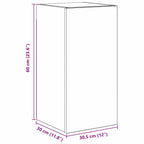 Mueble de TV de Pared 3 pcs Roble Negro Madera de ingeniería