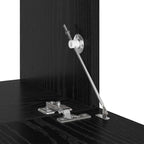 Conjunto de mueble de TV 7 pcs Roble Negro Madera de ingeniería