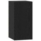 Conjunto de mueble de TV 7 pcs Roble Negro Madera de ingeniería