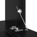 Conjunto de mueble de TV 9 pcs Roble Negro Madera de ingeniería