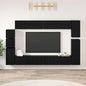 Conjunto de mueble de TV 9 pcs Roble Negro Madera de ingeniería