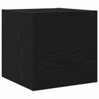 Conjunto de mueble de TV 9 pcs Roble Negro Madera de ingeniería