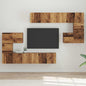 Unidades de TV 4 pcs Madera Vieja Madera contrachapada