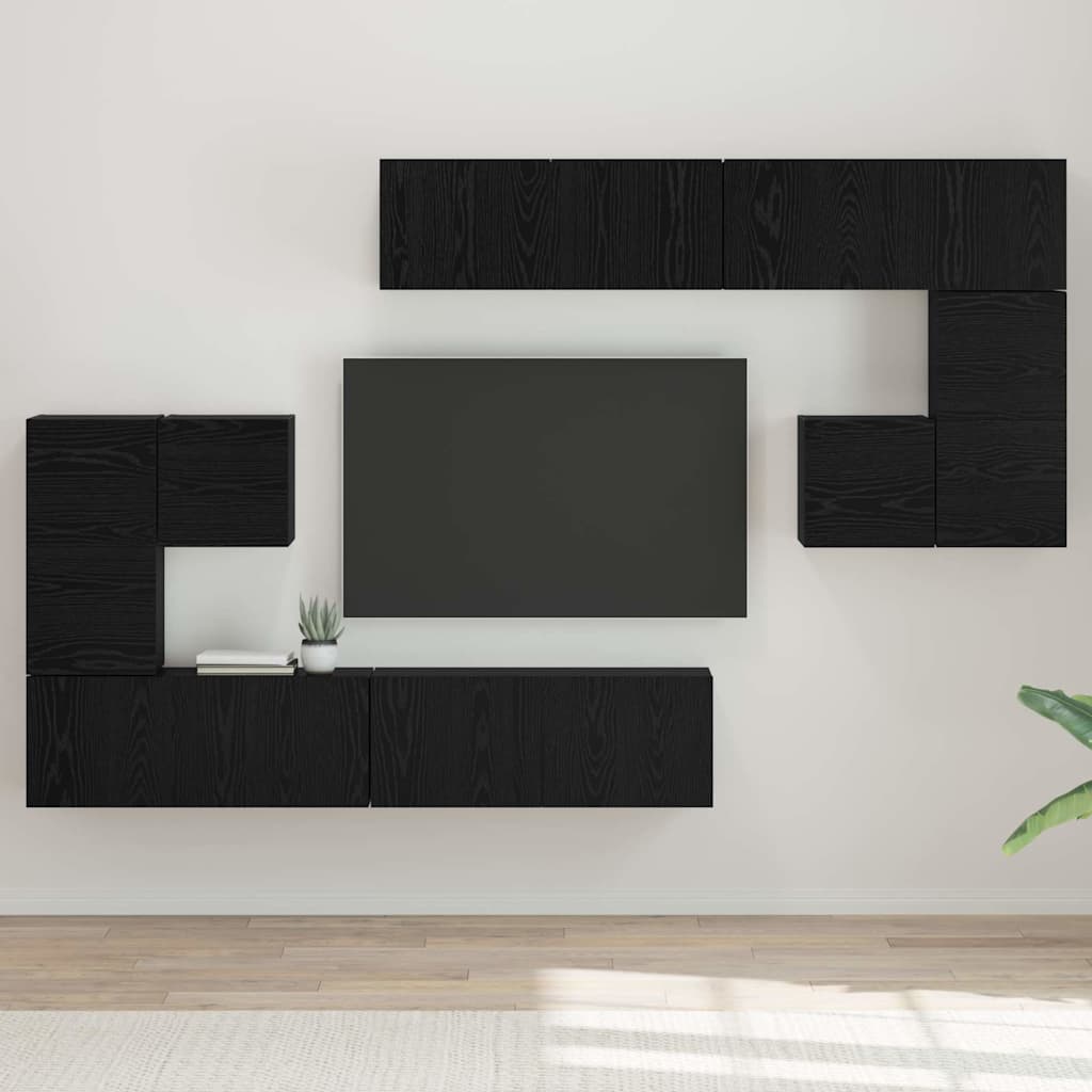 TV Units 4 pcs Old Wood Plywood