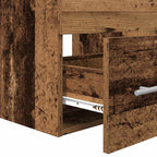 Juego de muebles de baño con cajón 2 pcs Madera envejecida