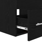 Juego de muebles de baño 2 pcs Roble Negro Madera de ingeniería
