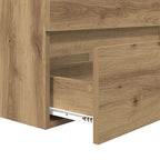 Juego de muebles de baño con cajón 2 pcs Roble Artesano y