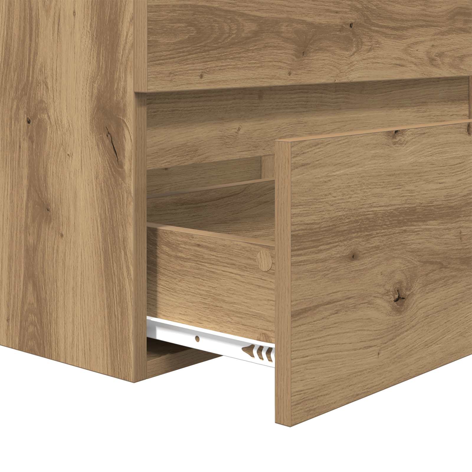 Juego de muebles de baño con cajón 2 pcs Roble Artesano y