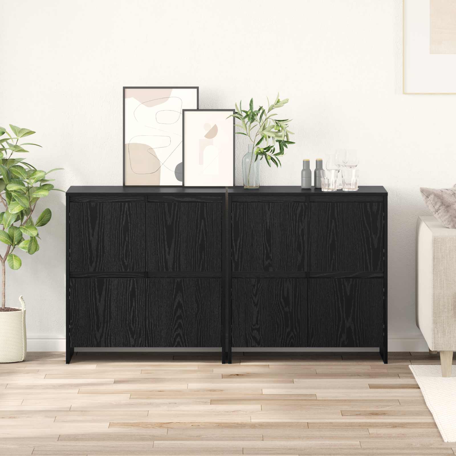 Sideboards 2 pcs Old wood 70 x 41 x 75 cm