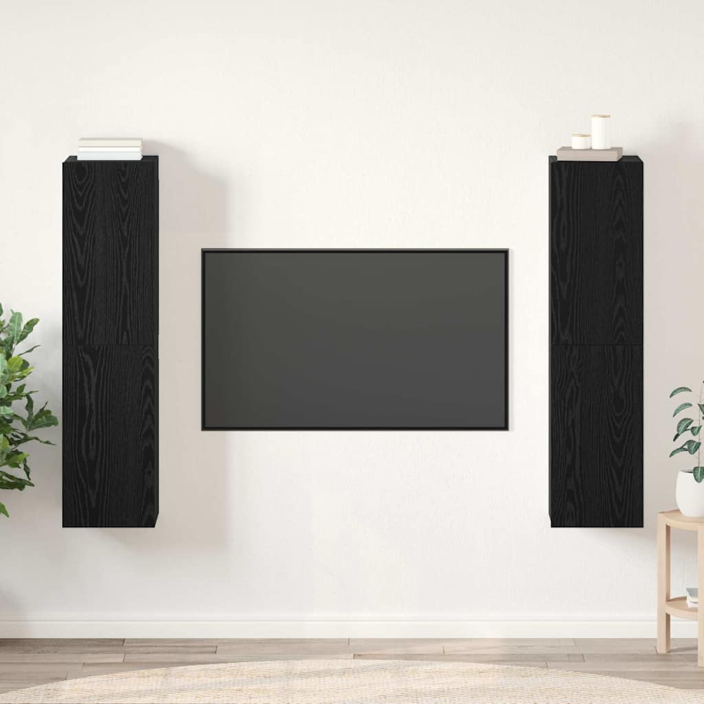 Conjunto de mueble de TV 6 pcs Roble artesanal